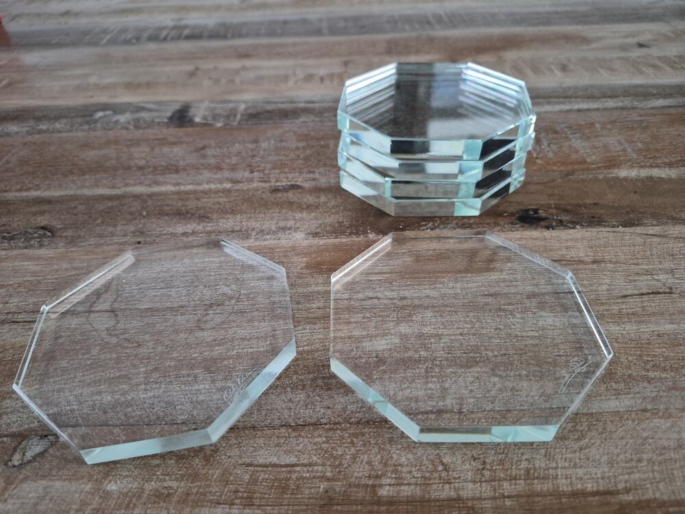 Oleg Cassini Crystal Coasters Set Of 7